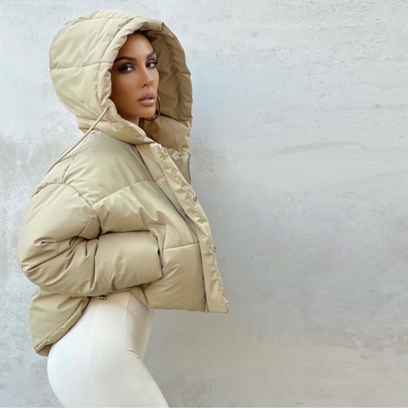 rubberized puffer jacket